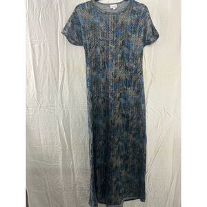 Lularoe Maria Long Length Maxi feather‎ Stiped Size XXS